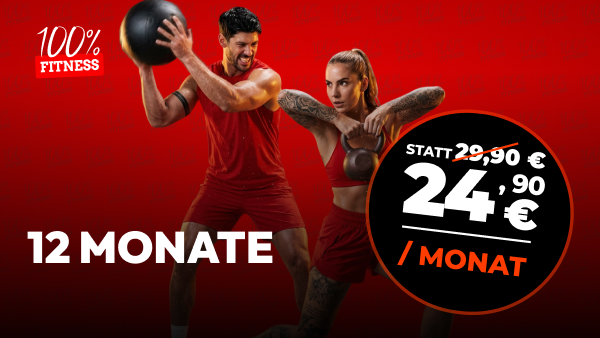 100% Fitness - 12 Monate